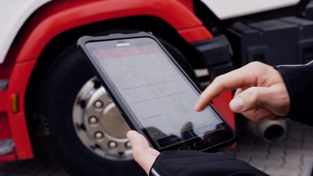 Einfache Bedienung der Trendfire Trucking App