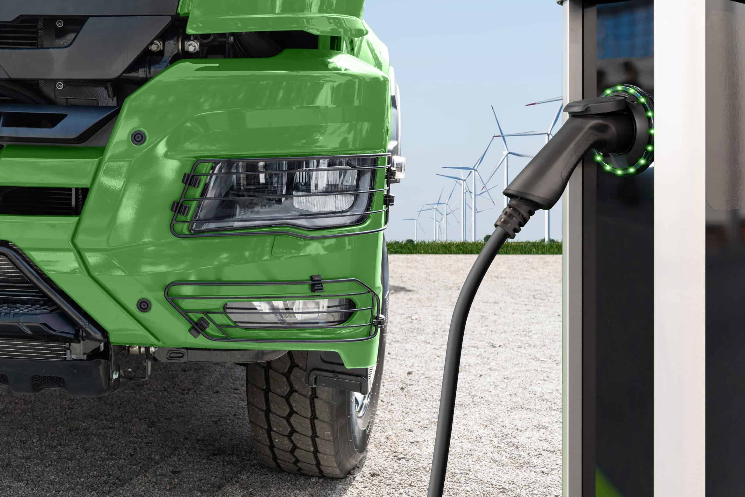 E-LKW im Ladevorgang